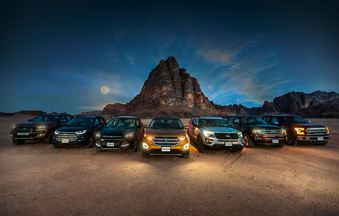 Driving SUVs in Jordan with Ford